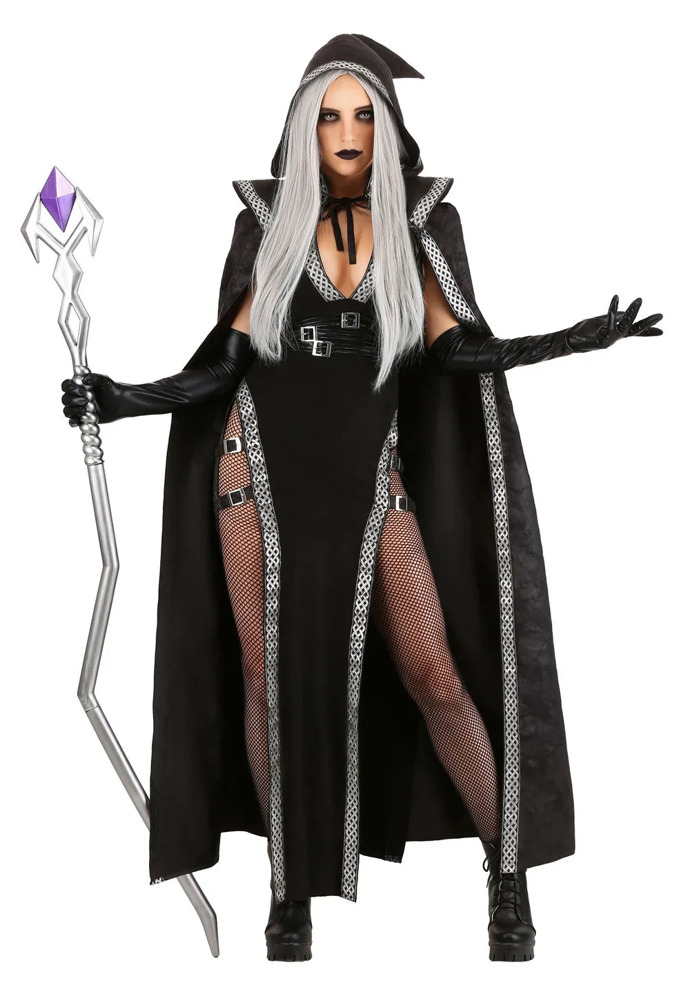 Dark Gothic Witch Halloween Costume Dress | Maxi
