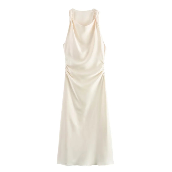 Maricar | Chic Satin Midi Dress for Her