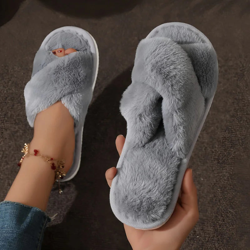 Zoe | Women's Cozy Open-Toe Slippers