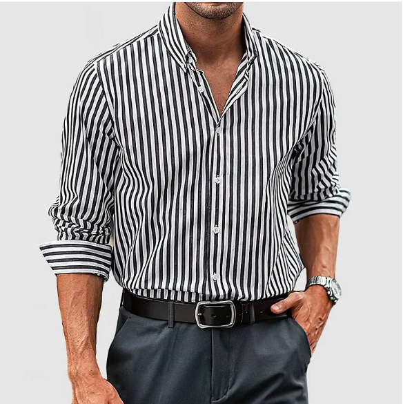 Timothy | Striped Cotton Shirt