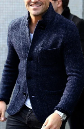 Connor | Men's Retro Gray Cardigan | Classic Style