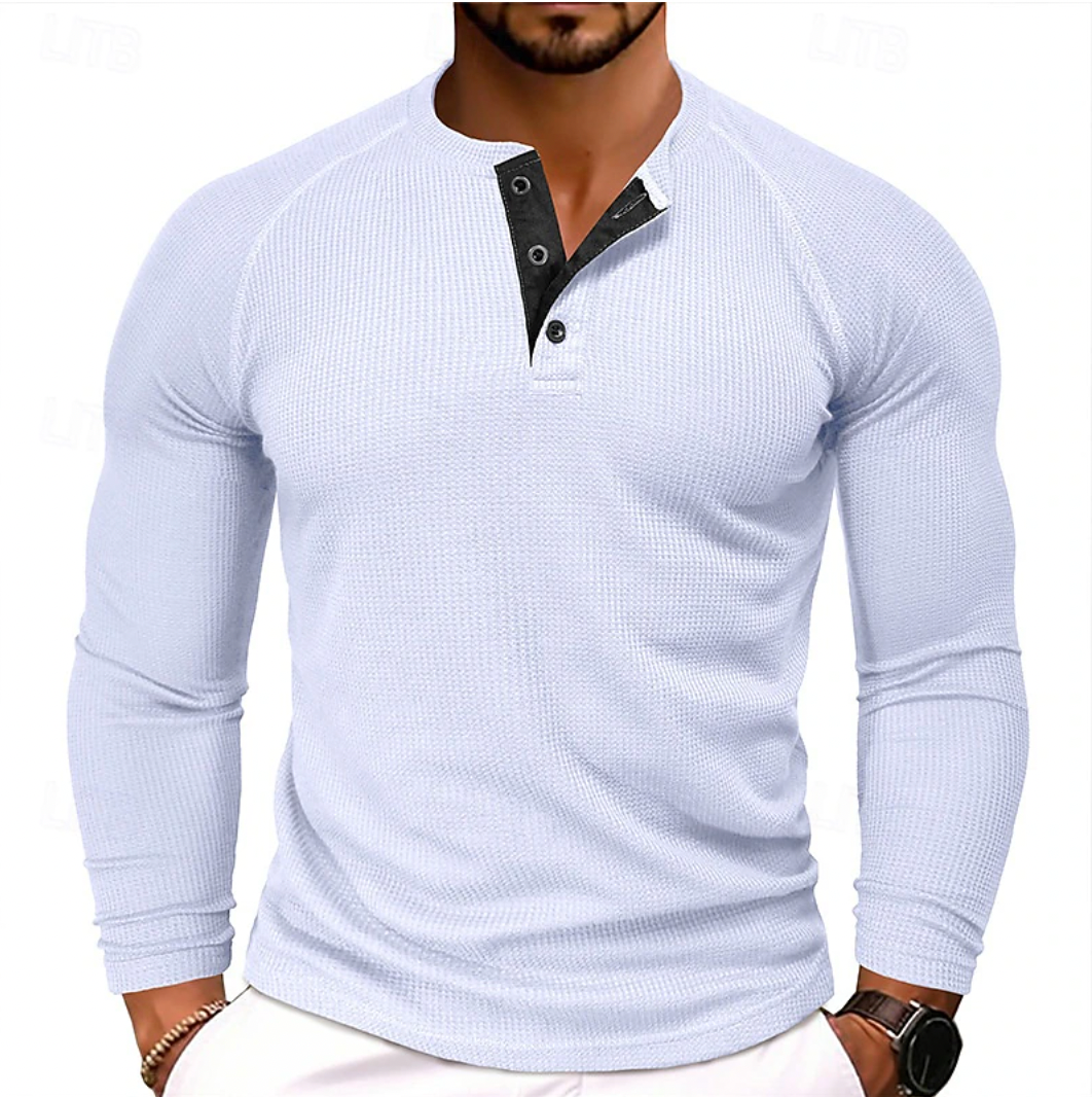 Liam | Long-Sleeve Henley Shirt