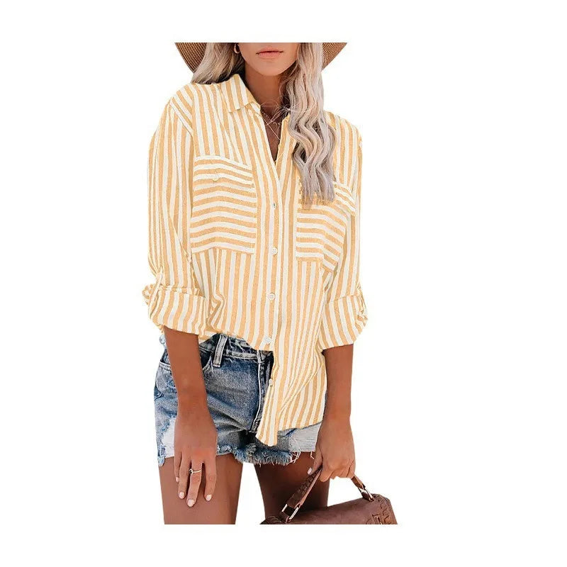 Jane | Elegant Striped Blouse for Everyday Style
