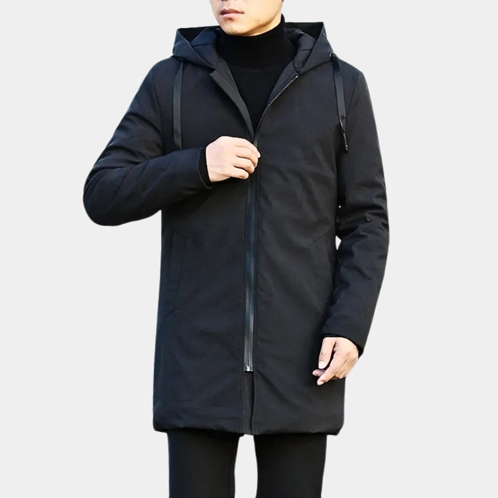 Noah | Men's Waterproof Rain Jacket | Stylish Long Coat