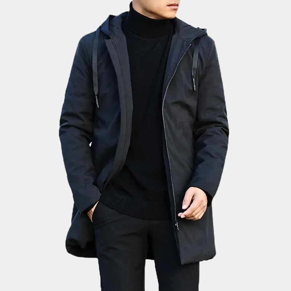 Noah | Men's Waterproof Rain Jacket | Stylish Long Coat