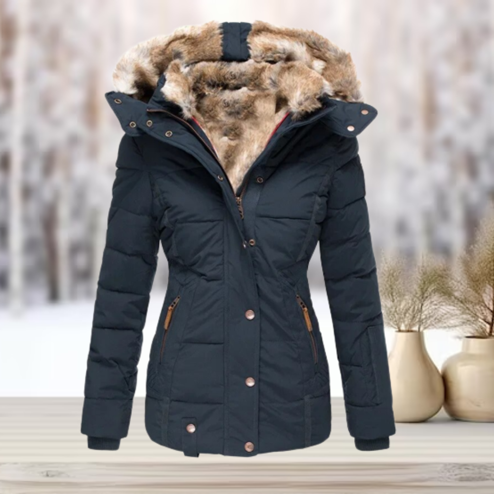 Gia | Faux Fur Winter Jacket with Hood