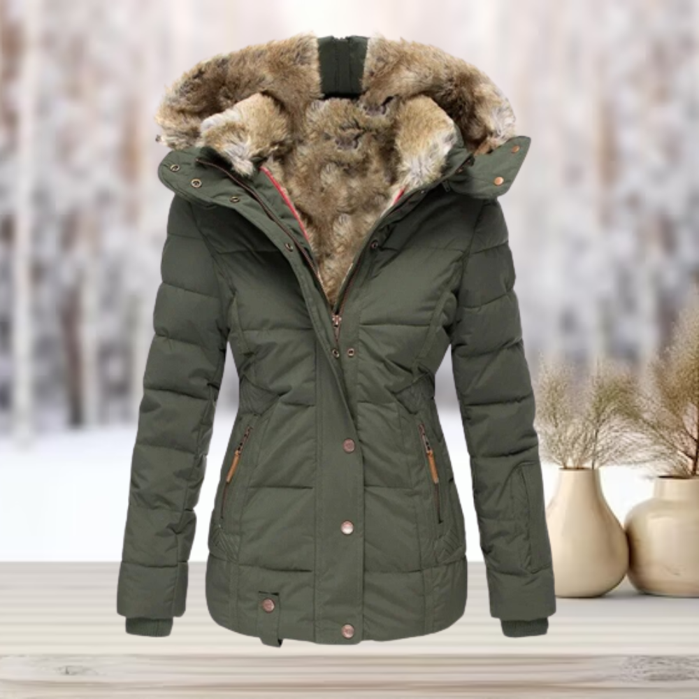 Gia | Faux Fur Winter Jacket with Hood