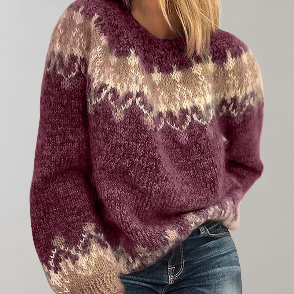 Zoe | Cozy Winter Knit Sweater with Round Neck