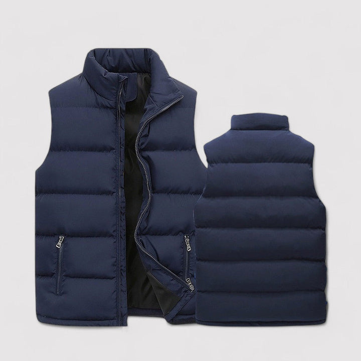 Logan | Men's Gilet with Stand Collar