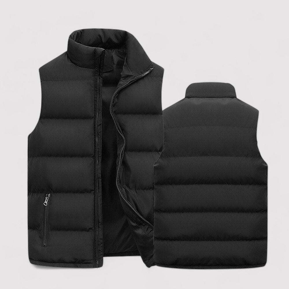 Logan | Men's Gilet with Stand Collar