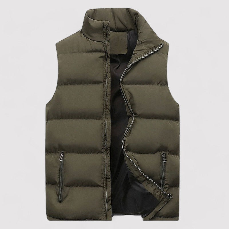 Logan | Men's Gilet with Stand Collar
