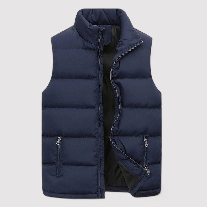 Logan | Men's Gilet with Stand Collar