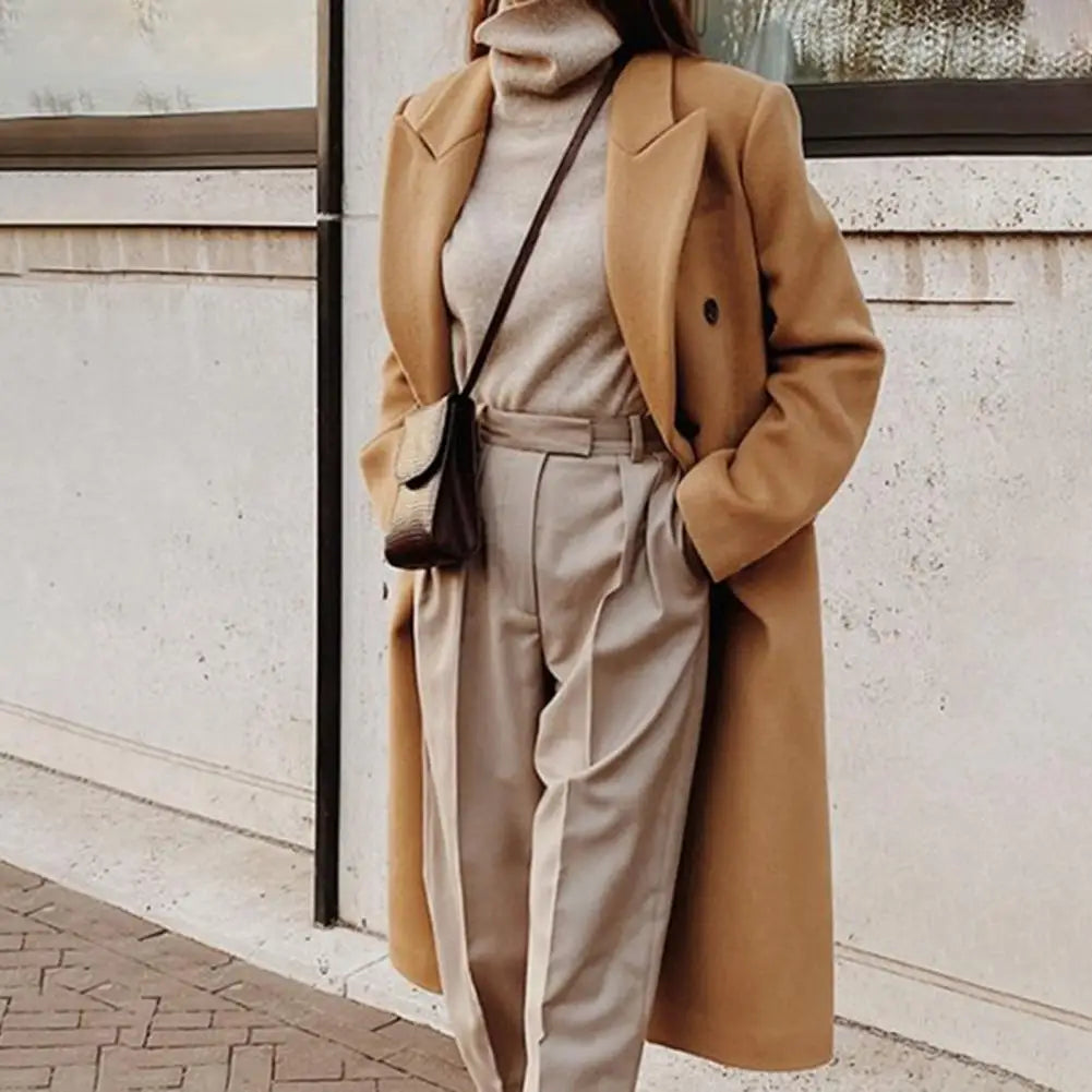 Ruby | Elegant Double-Breasted Trenchcoat with Notched Collar