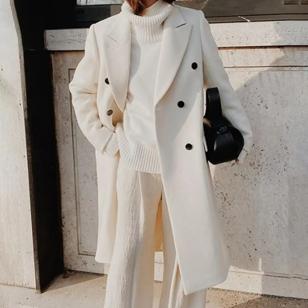 Ruby | Elegant Double-Breasted Trenchcoat with Notched Collar