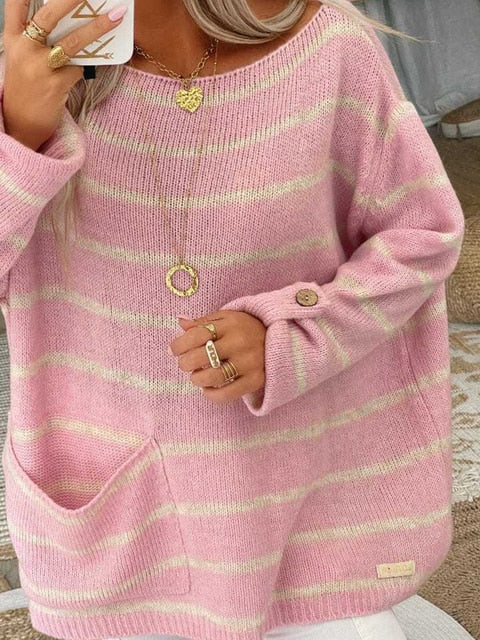 Lily | Cozy Striped Knit Sweater for Winter Days