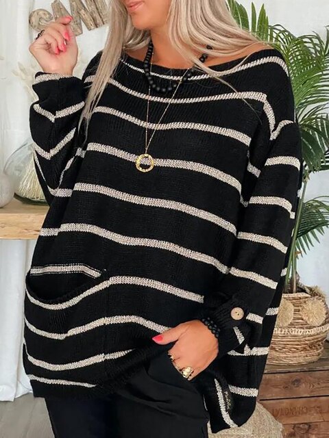 Lily | Cozy Striped Knit Sweater for Winter Days