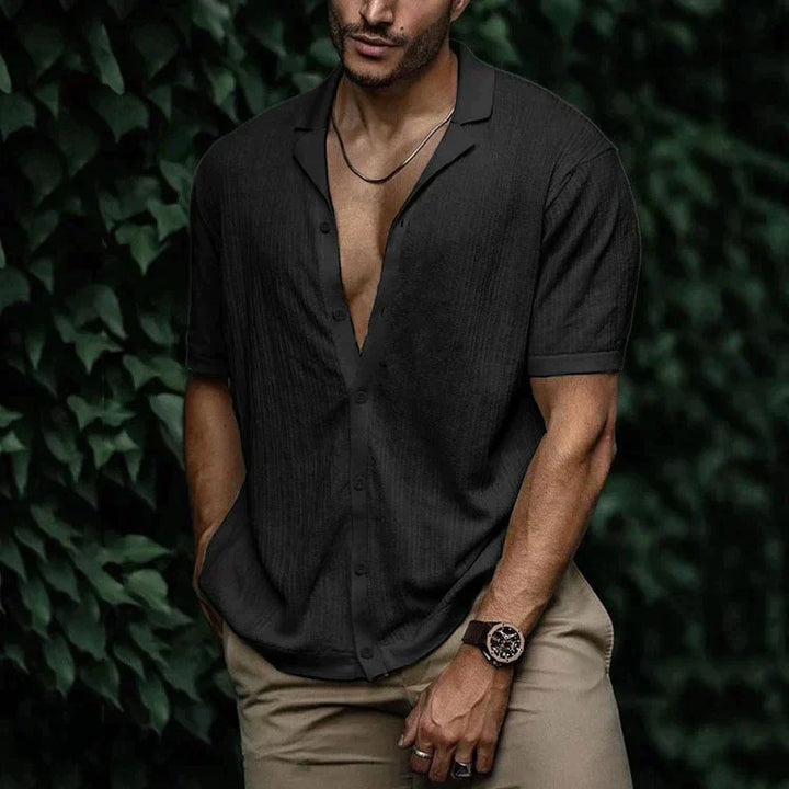 Men's Linen Summer Button-Up Shirt