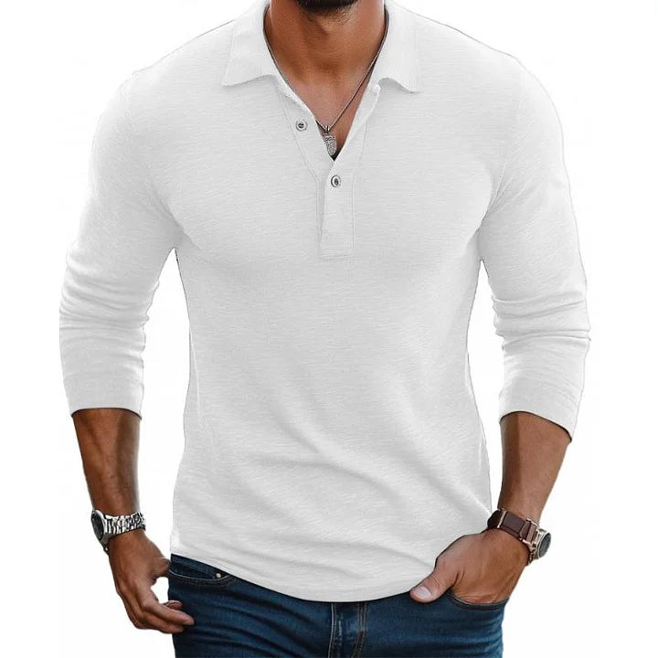 James | Long sleeve polo 100 percent cotton