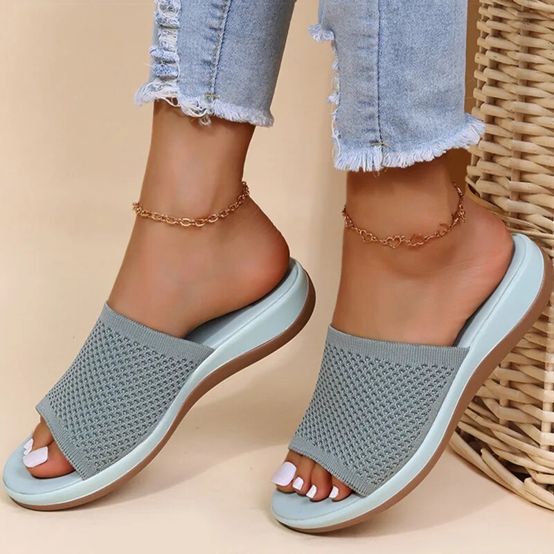 Ashley | Chic Open-Toe Summer Slide Sandals