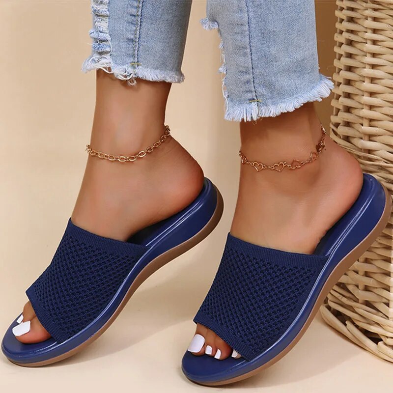 Ashley | Chic Open-Toe Summer Slide Sandals