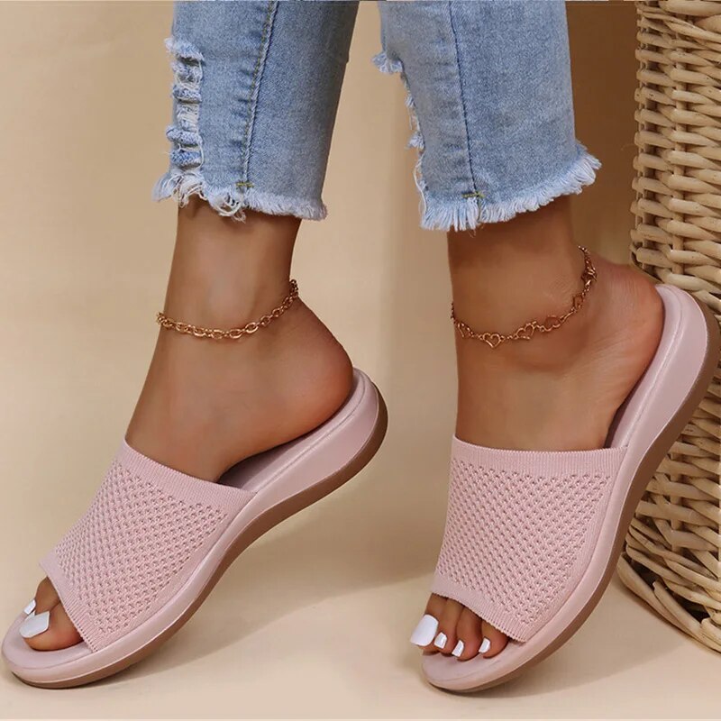 Ashley | Chic Open-Toe Summer Slide Sandals