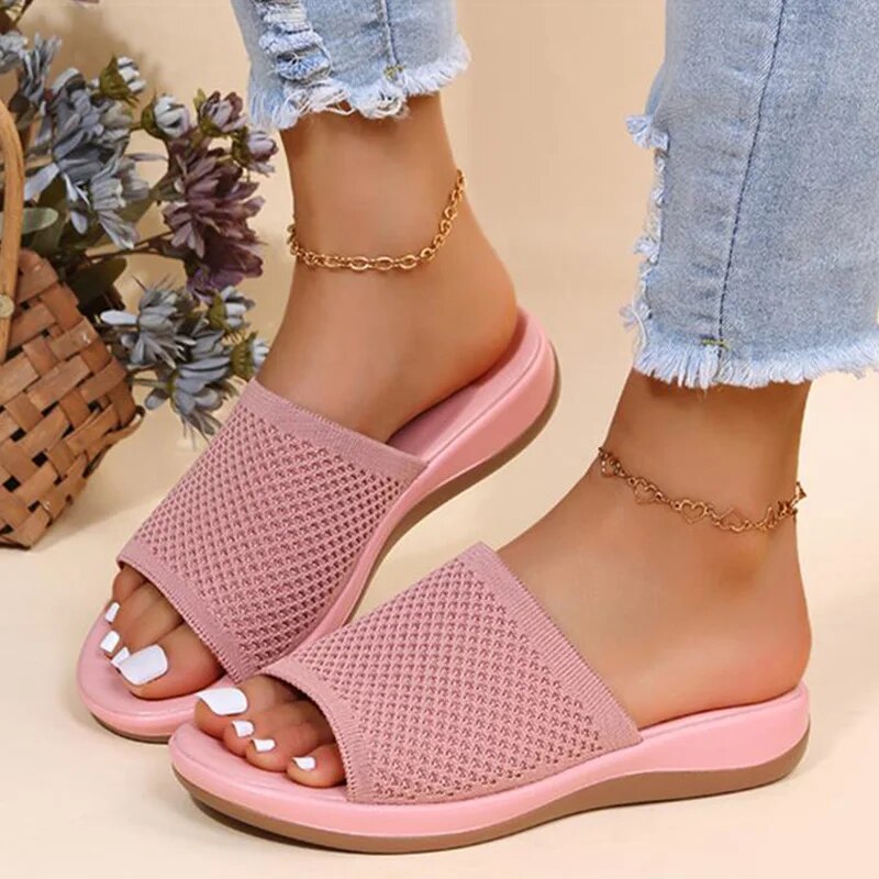 Ashley | Chic Open-Toe Summer Slide Sandals