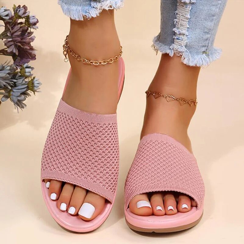Ashley | Chic Open-Toe Summer Slide Sandals