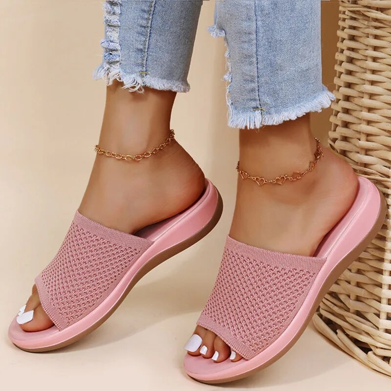 Ashley | Chic Open-Toe Summer Slide Sandals