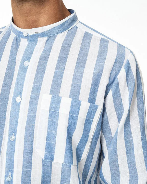Oliver – Casual Striped Linen Men's Shirt