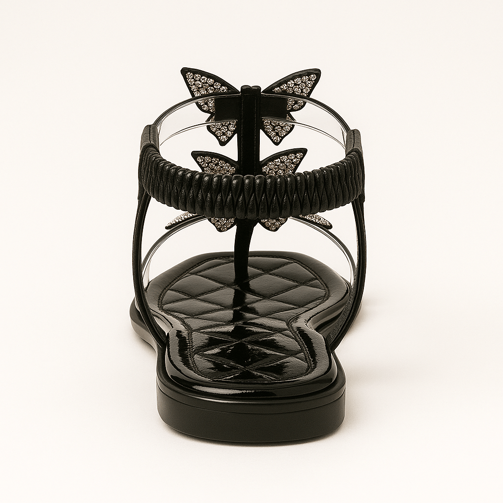 Karen | Sparkling Butterfly Toe-Strap Sandals