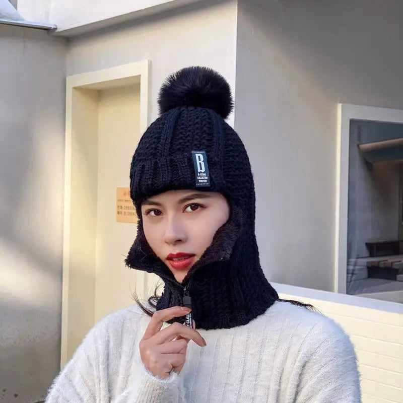Women's Cozy Beanie with Neck Warmer