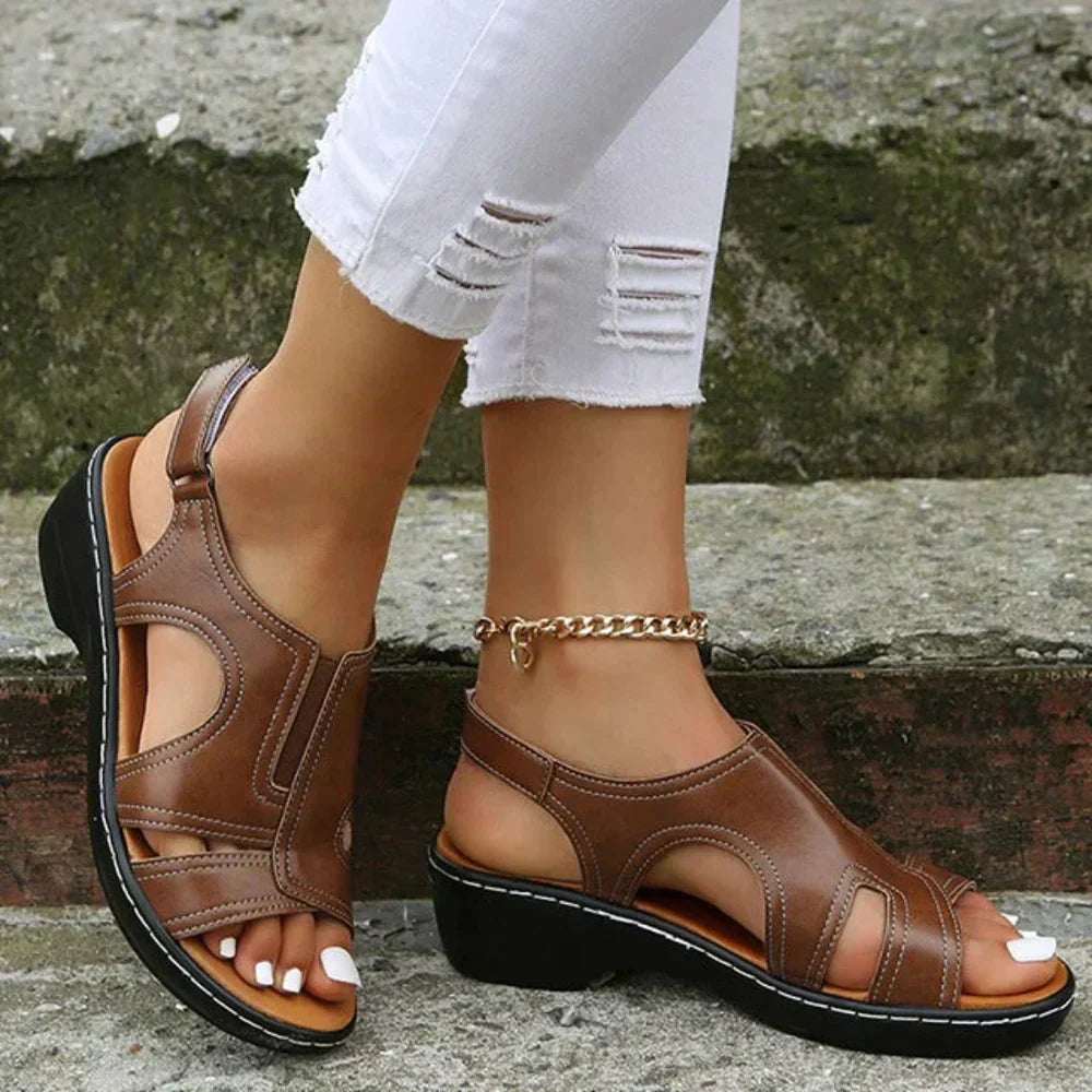 Jolie | Chic Tan Wedge Heels for Women