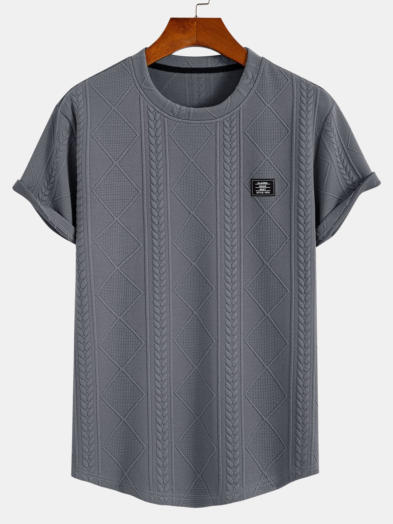 Soft Jacquard T-Shirt for Men with Style