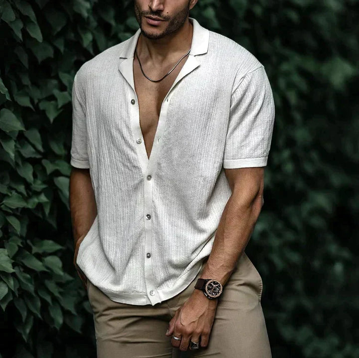 Men's Linen Summer Button-Up Shirt