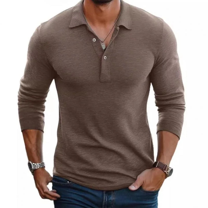 James | Long sleeve polo 100 percent cotton