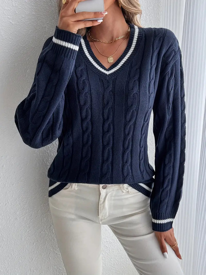 Luna | Winter-Ready V-Neck Cozy Sweater