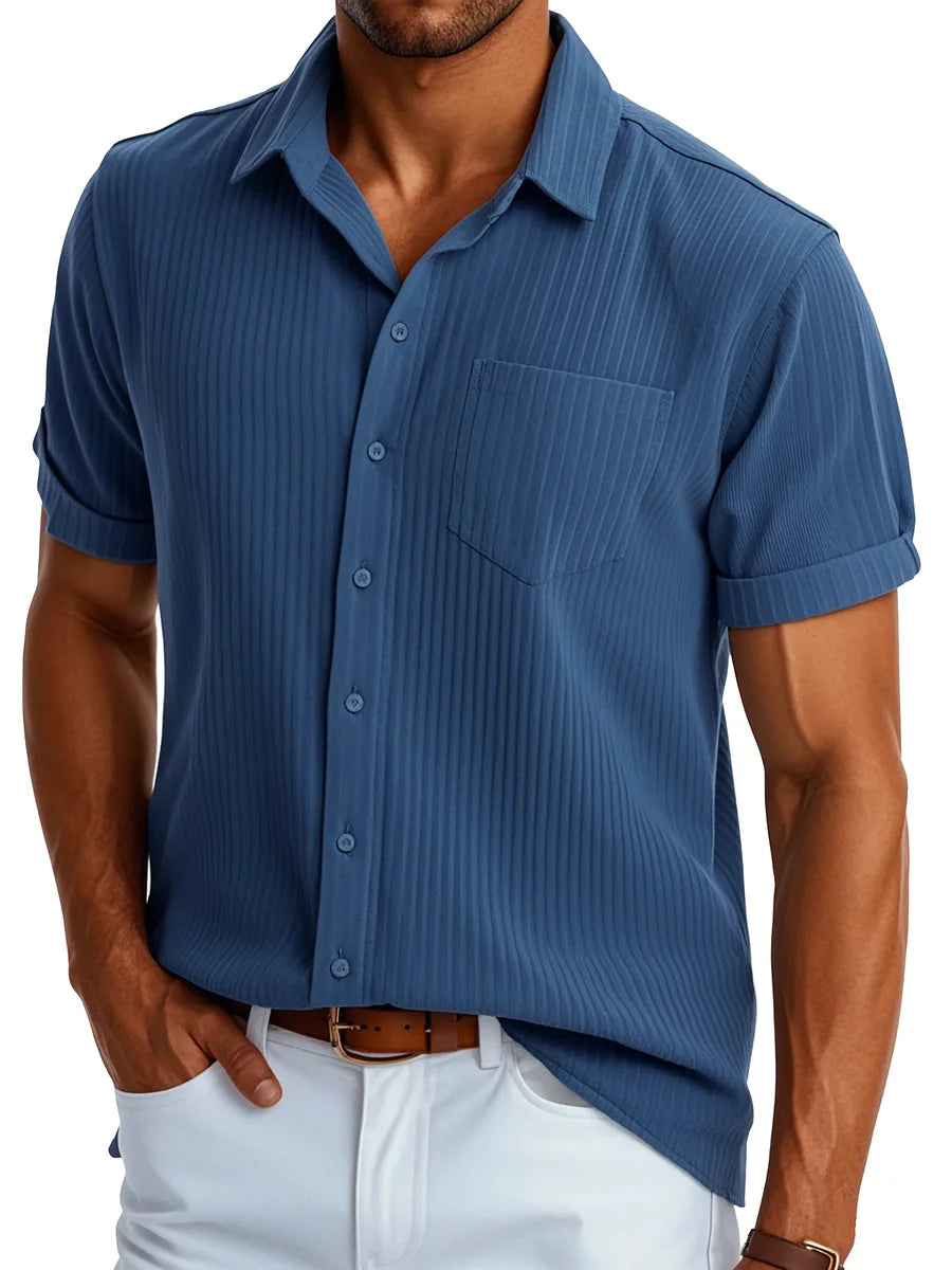 Breathable Shortsleeve Spring Summer Shirt for Men