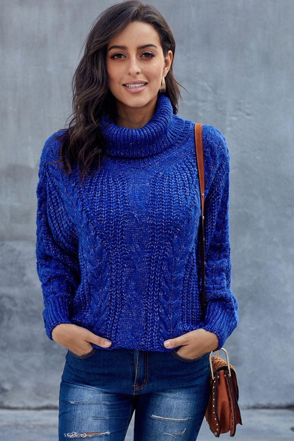 Zoe | Winter Cable Knit Turtleneck Sweater for Women