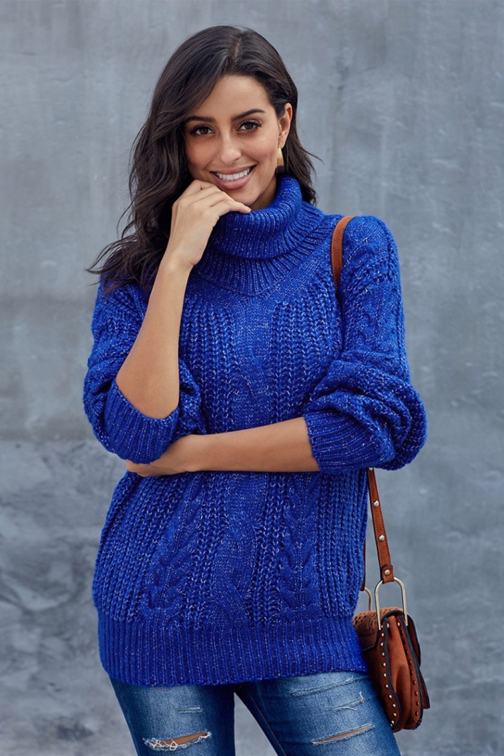 Zoe | Winter Cable Knit Turtleneck Sweater for Women
