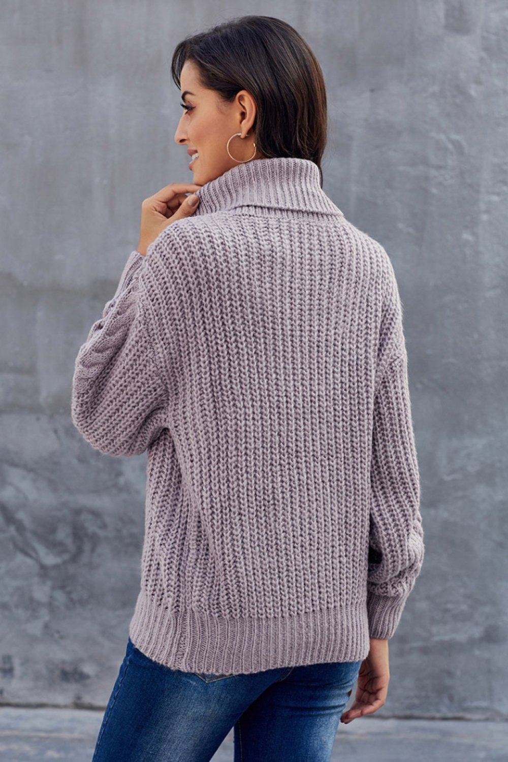 Zoe | Winter Cable Knit Turtleneck Sweater for Women