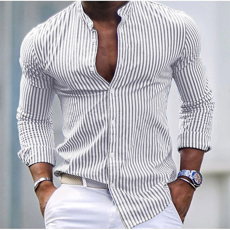 David – Striped Cotton Shirt