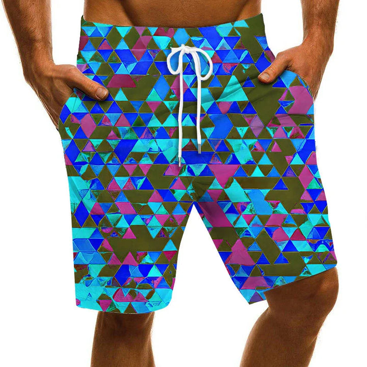 Men's Printed Quick-Drying Swim Trunks