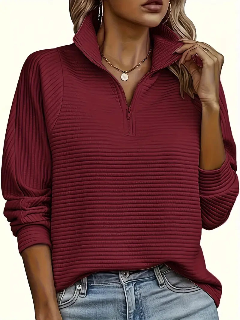 Ruby | Cozy Winter Zipper Sweater for Warmth