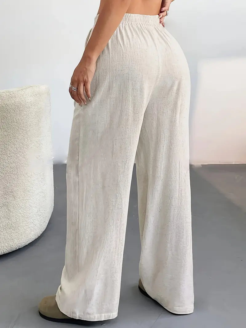 Chic Wide Leg Linen Pants for Women