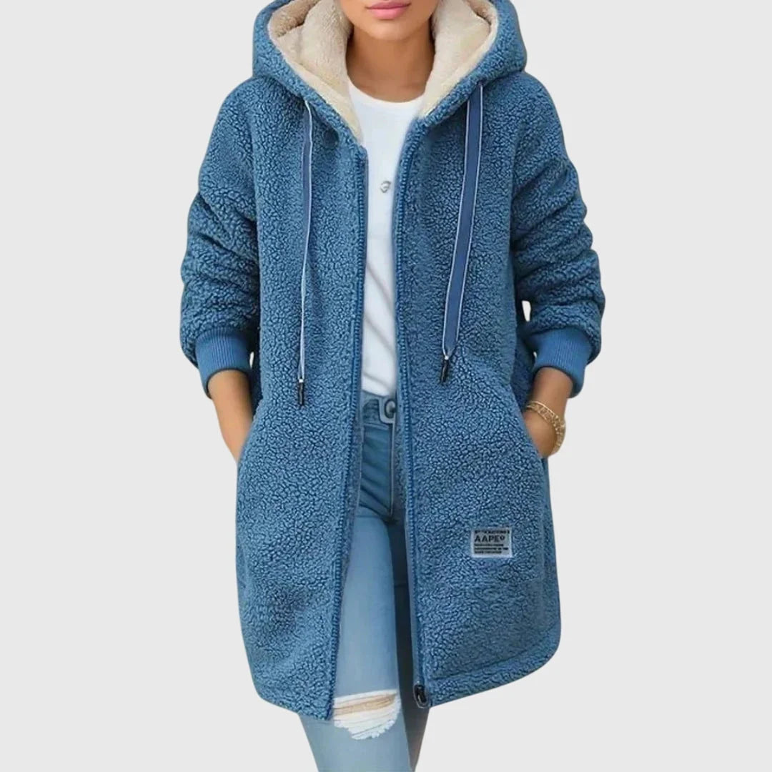 Isla | Women's Long Fleece Jacket with Hood