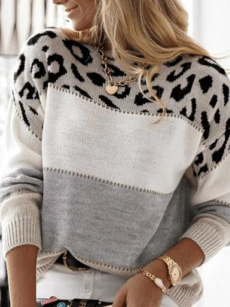 Lucy | Women's Patterned Crew Neck Sweater