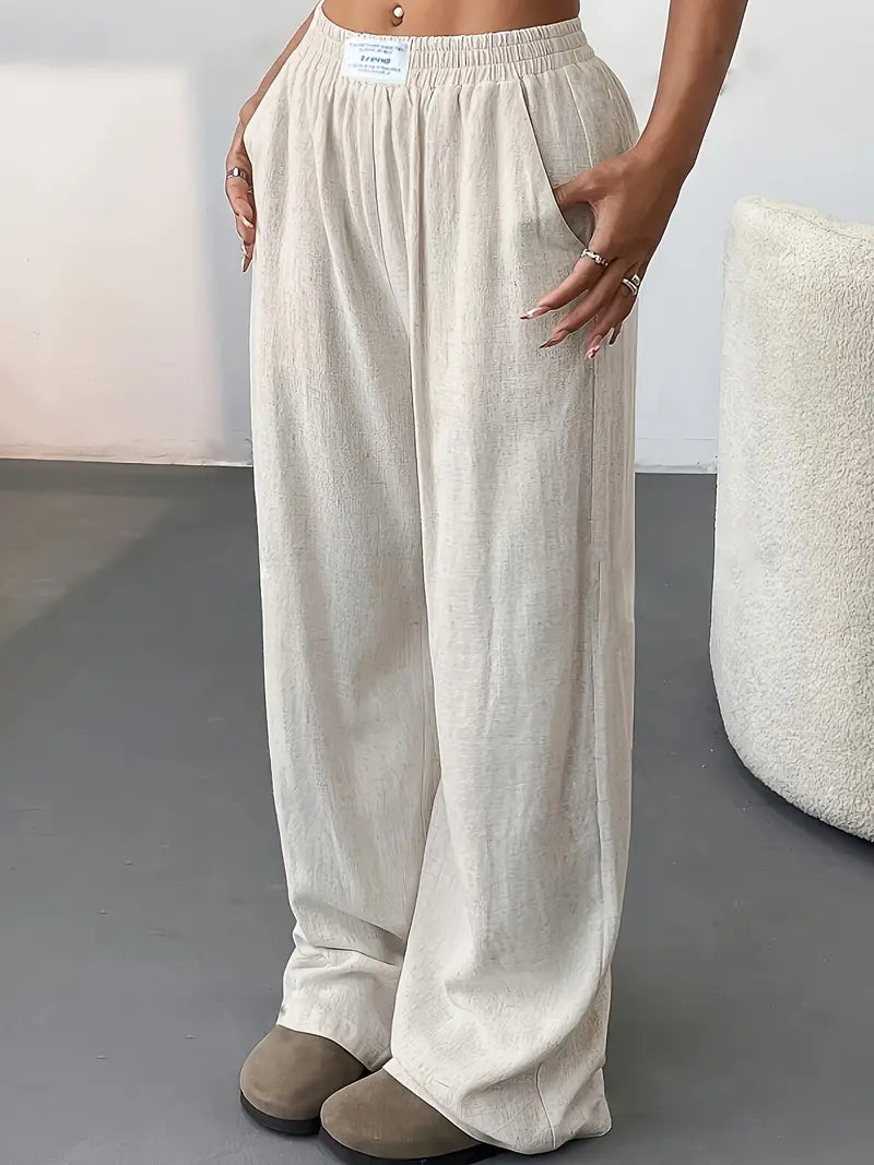 Chic Wide Leg Linen Pants for Women