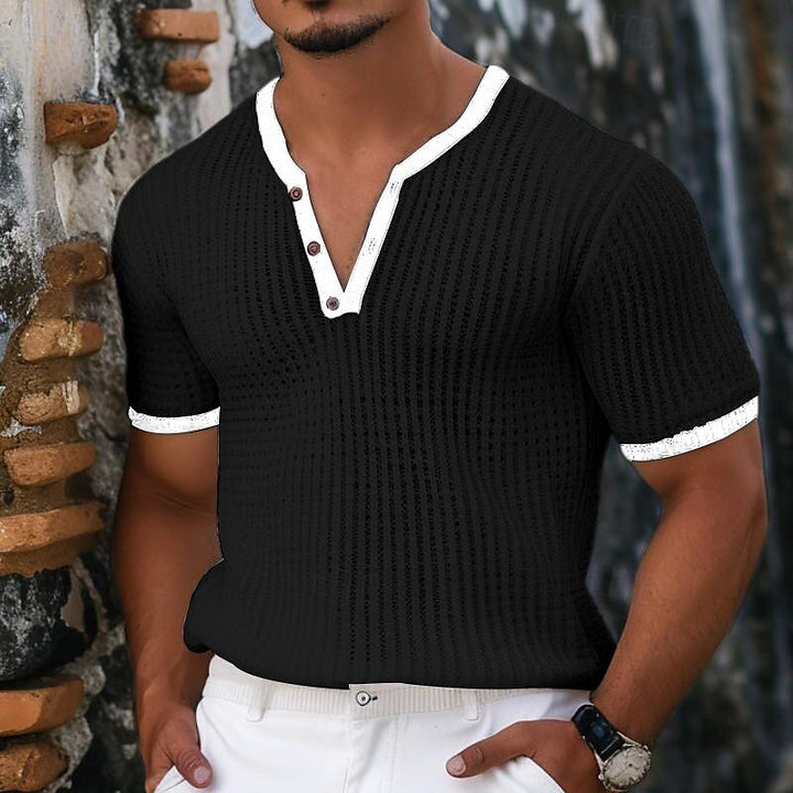 Ryan | Stylish v neck henley t shirt