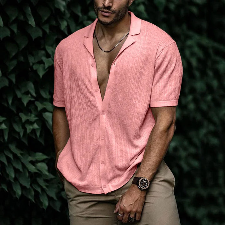 Men's Linen Summer Button-Up Shirt