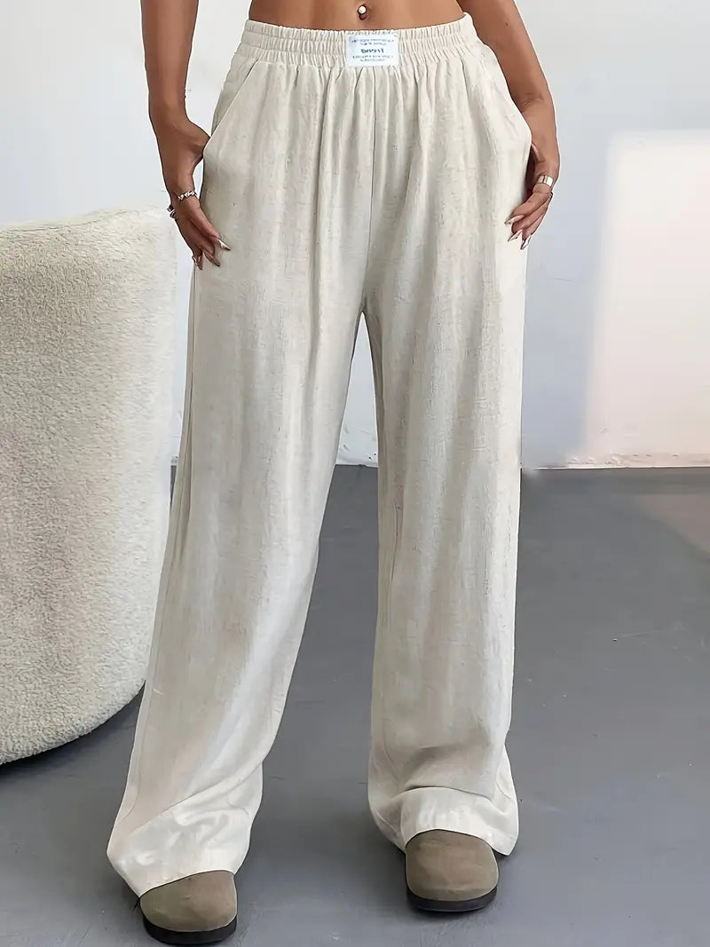 Chic Wide Leg Linen Pants for Women